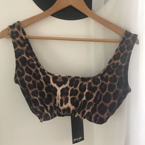 Nasty Gal Leopard Bra Top